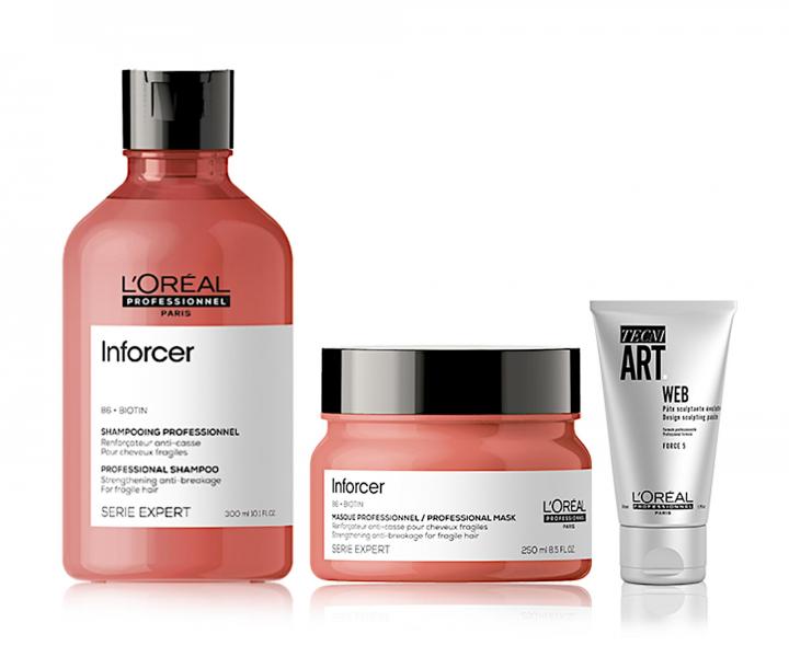 Sada na posilnenie vlasov Lor�al Serie Expert Inforcer - �amp�n + maska + pasta na vlasy zadarmo