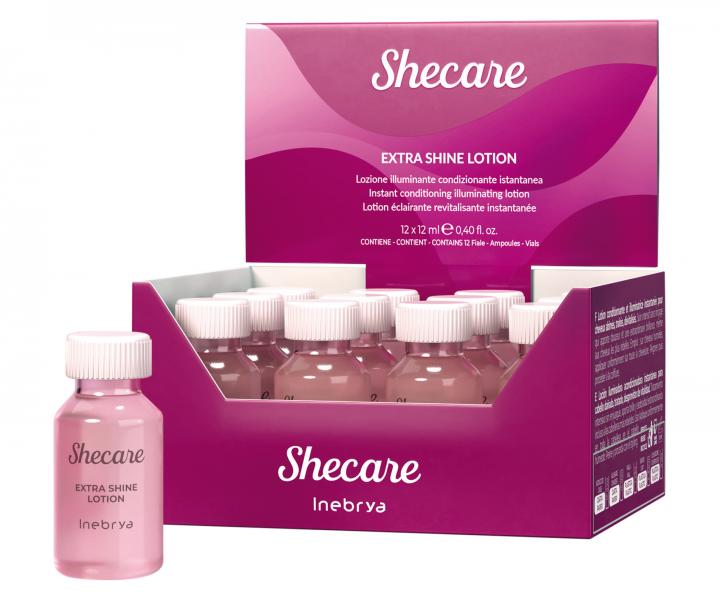 Bezoplachov kra pre vemi pokoden vlasy Inebrya Shecare Extra Shine Lotion - 12 x 12 ml