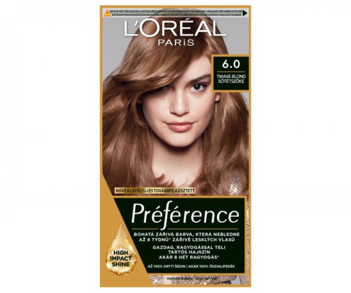 Permanentn farba Loral Prfrence 6.0 tmav blond