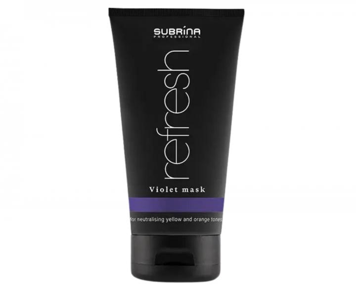 Maska na neutraliz�ciu �lt�ch a oran�ov�ch t�nov Subrina Professional Refresh Violet Mask - 150 ml