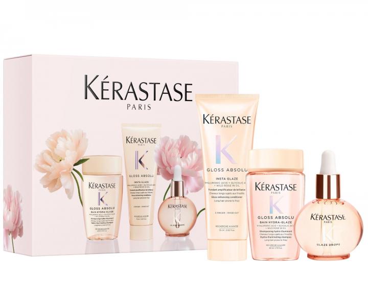 Dar�ekov� sada s olejom pre hydrat�ciu a lesk vlasov so sklonom ku krepovateniu K�rastase Gloss Absolu Set