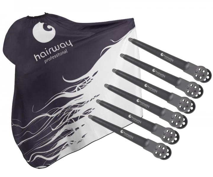 Kaderncka pltenka na strihanie Hairway - ierno-biela + karbnov klipsy do vlasov Hairway - 10 cm, ierne - 6 ks zadarmo