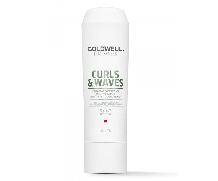Sada pre vlnit vlasy Goldwell Curls & Waves - ampn + kondicionr + nramok s gumikami ZADARMO