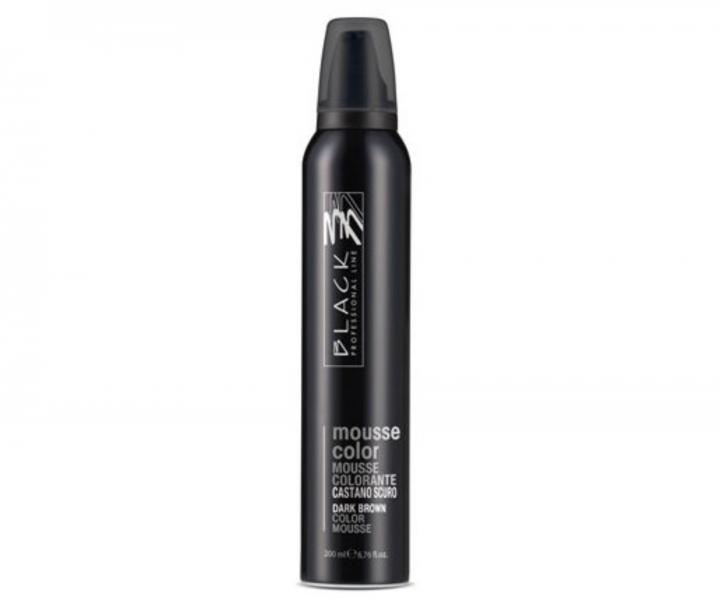 Farebn� penov� tu�idlo Black Mousse Color - 200 ml, tmavo hned�