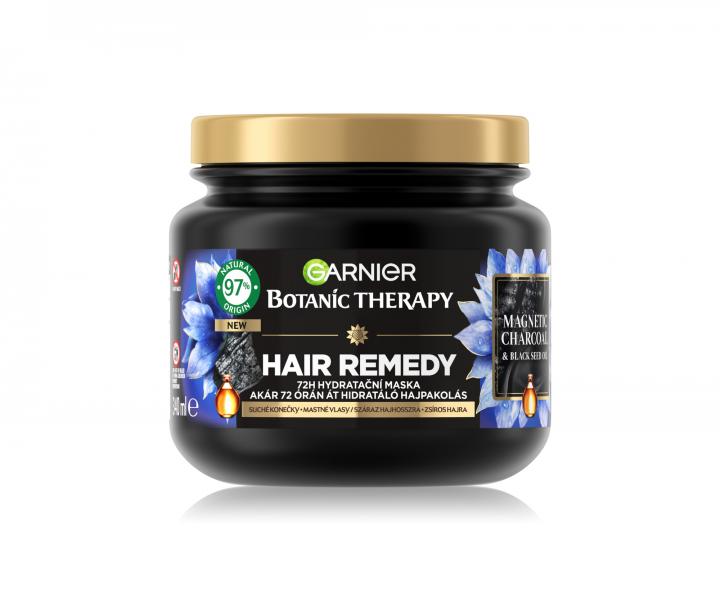 Hydratan maska na mastn vlasy Garnier Botanic Therapy Hair Remedy Magnetic Charcoal - 340 ml