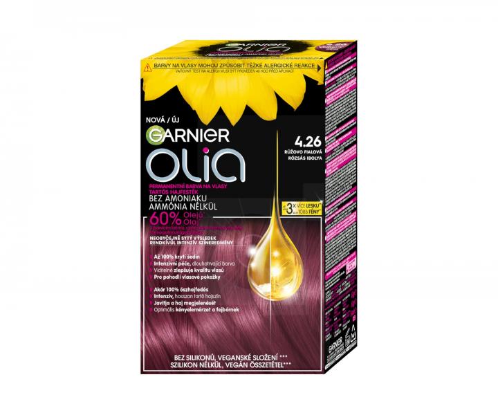 Permanentn olejov farba Garnier Olia 4.26 ruovo fialov