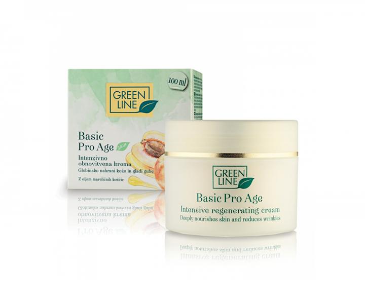 Intenz�vny regenera�n� 24-hodinov� ple�ov� kr�m Green Line Basic Pro Age - 100 ml