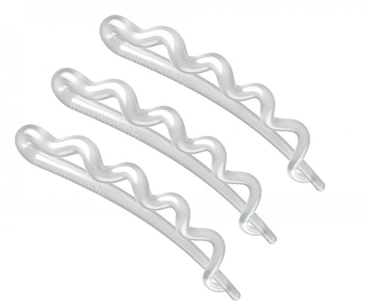pirlov sponka do vlasov Invisibobble Waver Plus Crystal Clear - 7,5 cm, ra, 3 ks