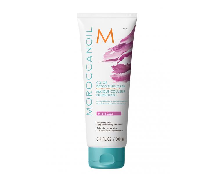 Tnujca maska na vlasy Moroccanoil Color Depositing - Hibiscus, 200 ml