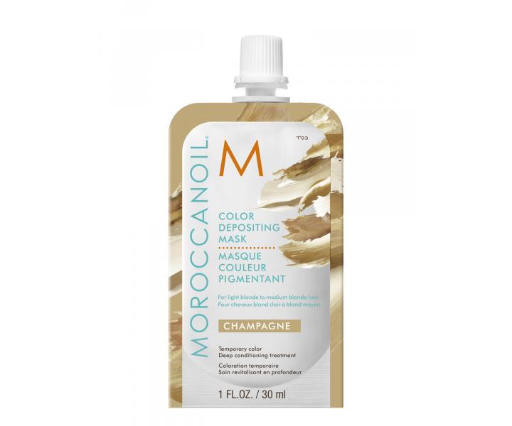 Tnujca maska na vlasy Moroccanoil Color Depositing - Champagne, 30 ml