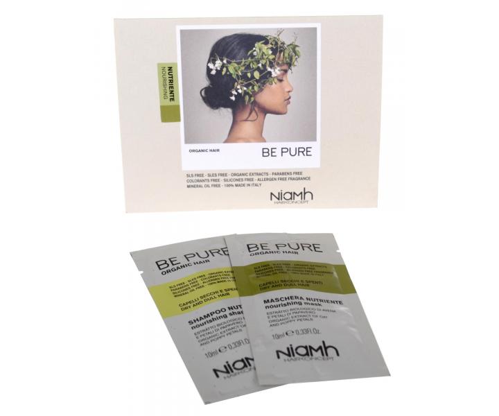 �amp�n a maska pre such� a oslaben� vlasy Niamh Be Pure Nourishing - 2 x 10 m