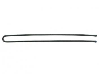 Zakrivená vlásenka Sibel - 8,2 mm, čierna - 8 ks