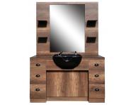 Barber obsluha so zrkadlom a umvadlom Hairway Barry - hned, ierne umvadlo