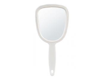 Kozmetické zrkadlo s rukoväťou Sibel - 10 x 21,8 cm, biele