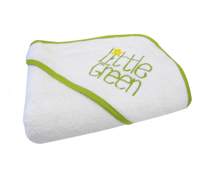 Detsk bavlnen osuka s kapucou Little Green - 85 x 85 cm