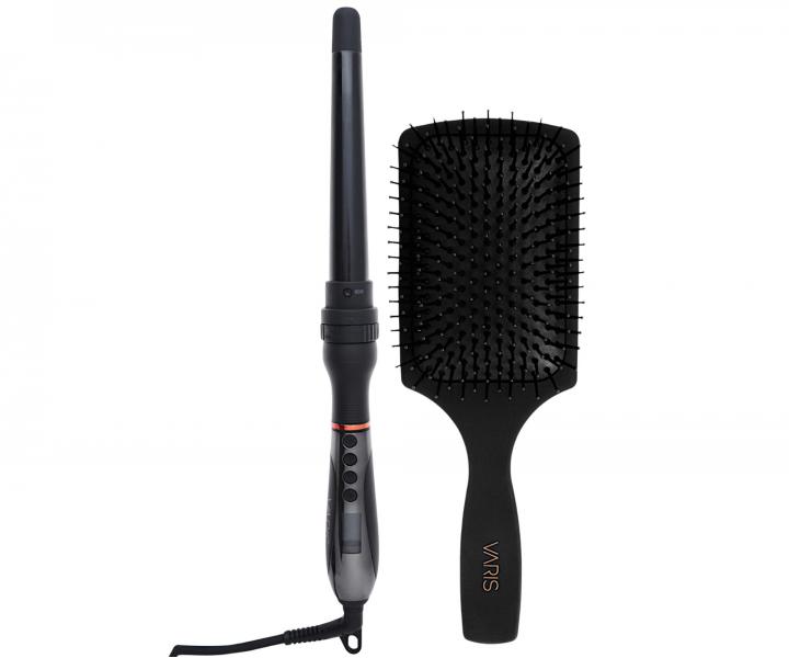 Profesion�lna multifunk�n� kulma na vlasy Varis Curling Iron System + kefa na roz�es�vanie vlasov Varis Paddle Brush zadarmo