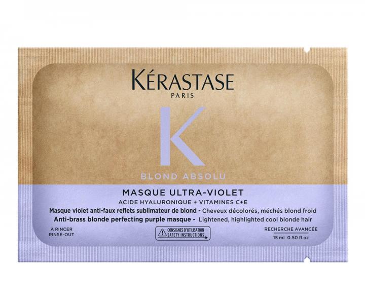Maska pre neutraliz�ciu �lt�ho t�ne K�rastase Blond Absolu Masque Ultra-Violet - 15 ml (bonus)