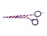 Profesionlne kaderncke a barber nonice Sibel Barburys Bjorn 6" - strieborn s pruhmi