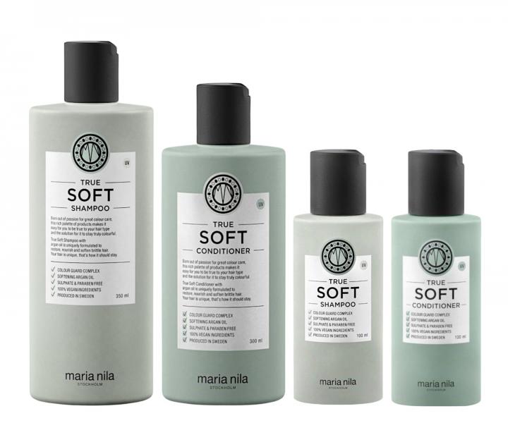 Sada pre hydrat�ciu such�ch vlasov s arganov�m olejom Maria Nila True Soft + �amp�n 100 ml a kondicion�r 100 ml zadarmo
