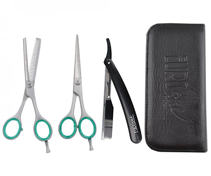 Sada profesionlnych kadernckych 5,5" a efilanch nonc 5,5" a britvy Eurostil Professional