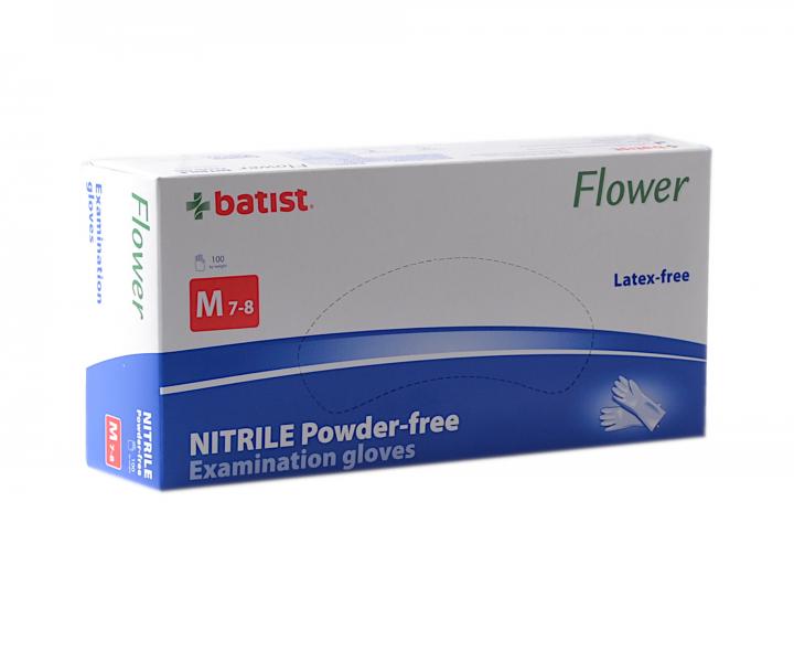 Jednorazov nitrilov rukavice Batist Flower Premium 100 ks - M