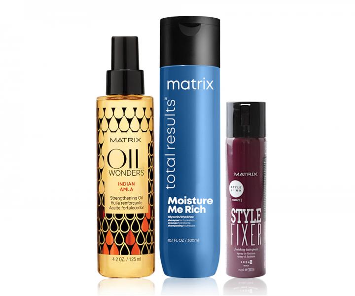 Sada na hydrat�ciu such�ch vlasov Matrix + lak na vlasy zadarmo