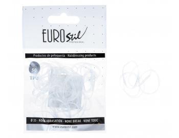 Gumičky do vlasov Eurostil Profesional TPU Hair Elastics For Hairstyles - priehľadné, 50 ks