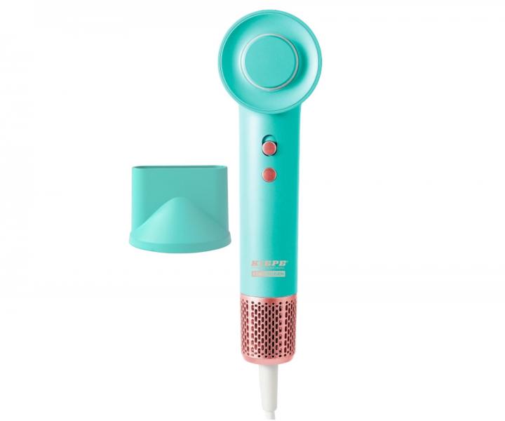 F�n na vlasy Kiepe Professional Home Precision BLDC Hair Dryer - 1100 W, tyrkysov� + kefa Kiepe zadarmo