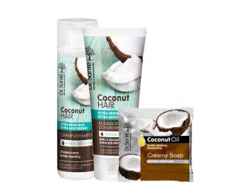 Hydratačný sada Dr. Santé Coconut - šampón 250 ml + starostlivosti 200 ml + kokosové mydlo zadarmo