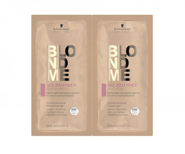 �ahk� �amp�n a maska pre blond vlasy Schwarzkopf Professional BlondMe All Blondes Light - 2 x 12 ml