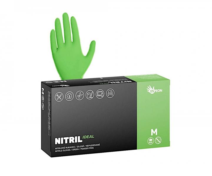 Nitrilov rukavice Espeon Nitril Ideal - 100 ks, zelen, vekos M