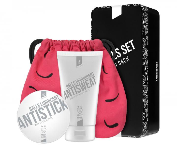 Komplexn� starostlivos� o int�mne partie pre mu�ov Angry Beards Balls Set With Sack