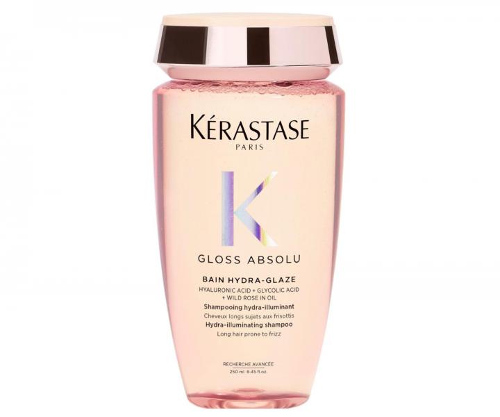 Hydratan a rozjasujci ampn pre vlasy so sklonom ku krepateniu Krastase Gloss Absolu Bain Hydra-Glaze - 250 ml