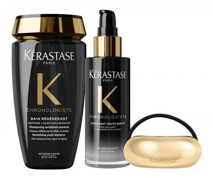 Sada pre revitaliz�ciu a hydrat�ciu starn�cich vlasov K�rastase Chronologiste + ozdobn� gumi�ka zadarmo