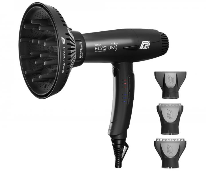 Profesionlny fn na vlasy s difuzrom Parlux Elysium Black - 2300 W, leskl ierny
