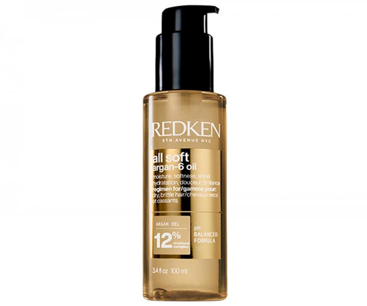 Viacelov olej pre such a krehk vlasy Redken All Soft Argan-6 Oil - 100 ml