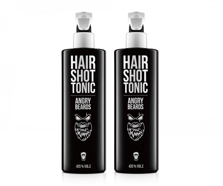 Sada osvieujcich tonk na vlasy Angry Beards Hair Shot Tonic - 2 x 500 ml - exp.