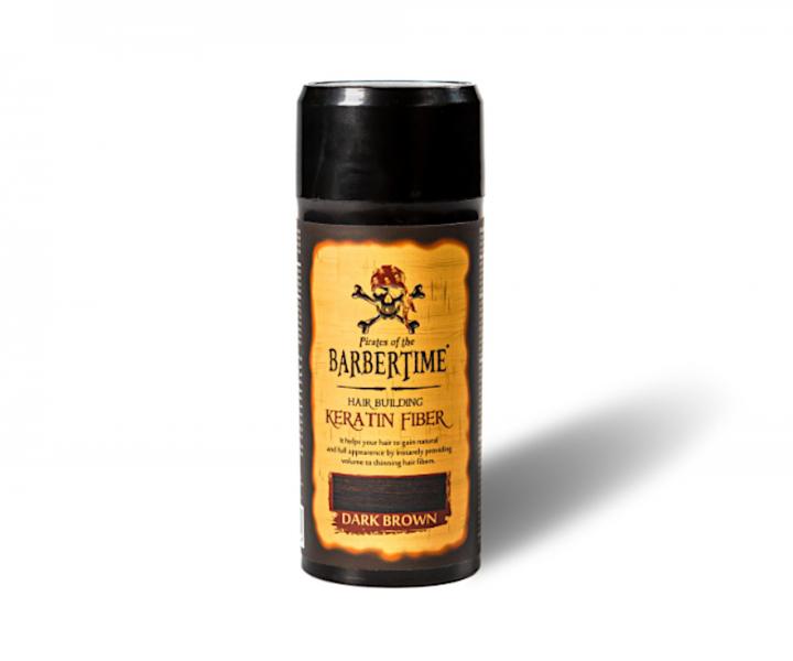Pder na zakrytie redncich vlasov Barbertime Hair Building Keratin Fiber - 21 g, tmavo hned