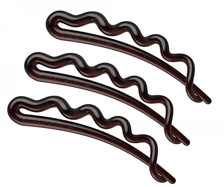 �pir�lov� sponka do vlasov Invisibobble Waver Plus Pretty Dark - 5,5 cm, hned�, 3 ks