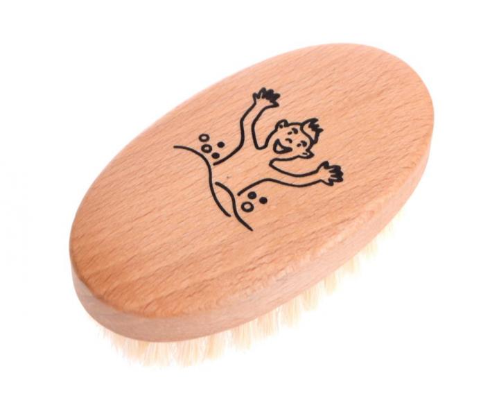 Detsk masna kefa z bukovho dreva s prrodnmi tetinami Keller 369 22 11 - 93 x 51 mm