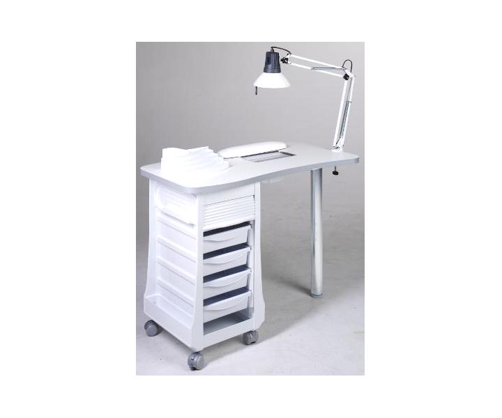 Manik�rny stol�k s �lo�n�m priestorom, lampou, vank��ikom a os�van�m Sibel