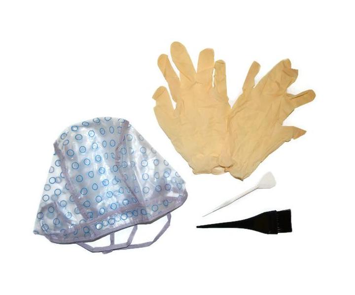 Set na farbenie a melrovanie Mila - iapka, rukavice, tetec, pachta