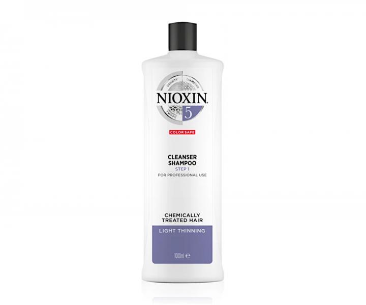 �amp�n pre mierne redn�ce chemicky o�etren� vlasy Nioxin System 5 Cleanser Shampoo - 1000 ml
