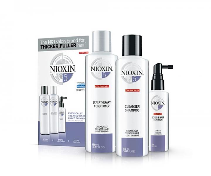 Sada pre mierne rednce chemicky oetren vlasy Nioxin System 5 Trial Kit No.5