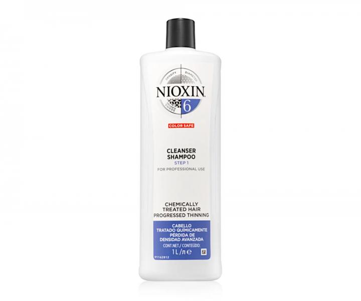 �amp�n pre silne redn�ce chemicky o�etren� vlasy Nioxin System 6 Cleanser Shampoo - 1000 ml
