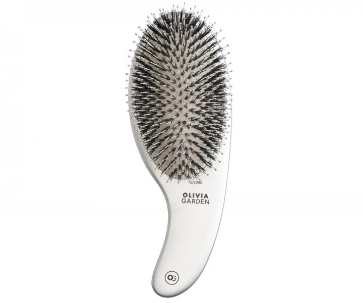 Kefa na rozesvanie vlasov s nylonovmi a diviami tetinami Olivia Garden Curve - strieborn