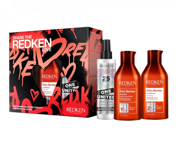 Darekov sada na uhladenie krepatch a nepoddajnch vlasov Redken Frizz Dismiss