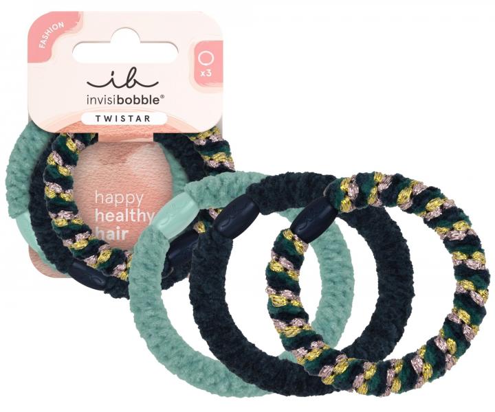 Sada ozdobn�ch gumi�iek do vlasov Invisibobble Twistar Blue Balance - 3 ks