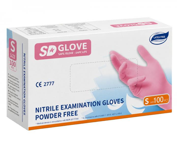 Nitrilov� rukavice SD Glove Nitrile Examination Gloves 100 ks - ru�ov�