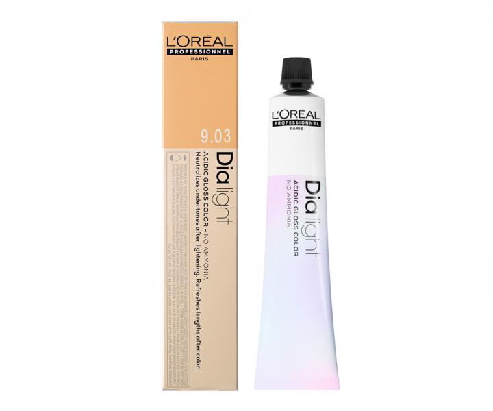 Preliv na vlasy Loral Dialight 50 ml - odtie 9.03 milkshake blond vemi svetl prrodn zlat